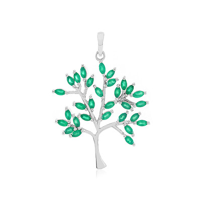 Ciondolo in argento con Onice Verde