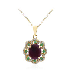 Collana in argento con Rubino