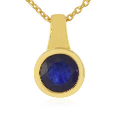 Collana in argento con Zaffiro Blu del Madagascar