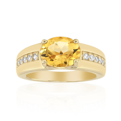 Anello in argento con Citrino