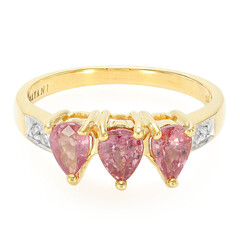 Anello in oro con Zaffiro Padparadscha (non riscaldato) (AMAYANI)