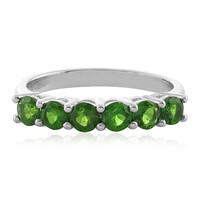 Anello in argento con Diopside Russo