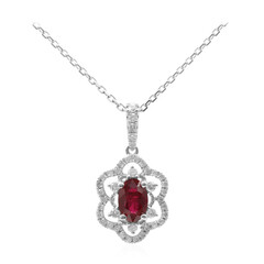 Collana in oro con Rubino Mozambico AAA (CIRARI)
