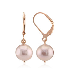 Orecchini in argento con Perla Ming Porpora (TPC)