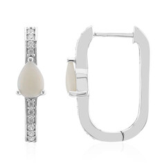 Orecchini in argento con Opale Bianco