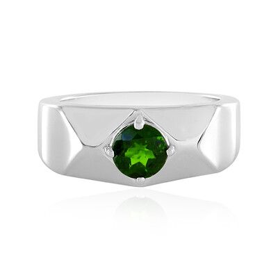 Anello in argento con Diopside Russo