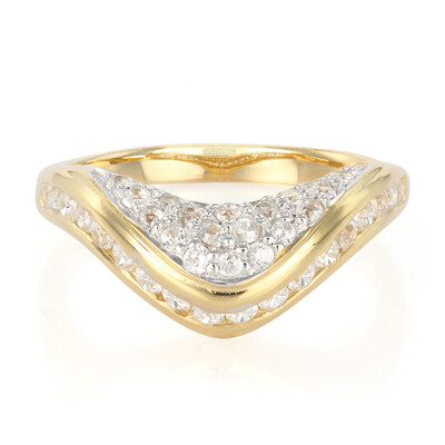 Anello  placcato in oro con Zircone