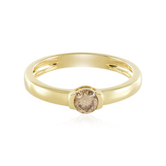 Anello in argento con Diamante Champagne I2