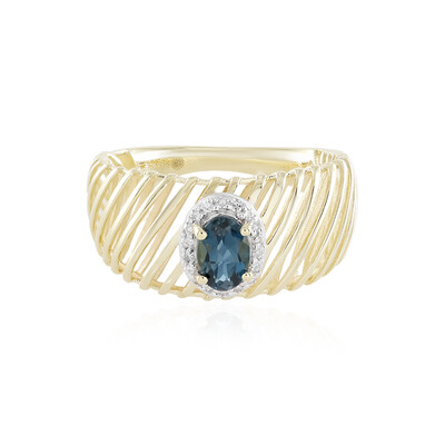 Anello in oro con Topazio Blu Londra (Ornaments by de Melo)