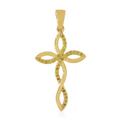 Ciondolo in argento con Diamante Giallo I3