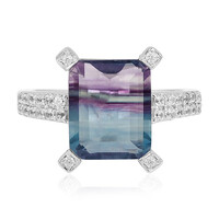 Anello in argento con Fluorite