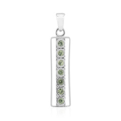 Ciondolo in argento con Zaffiro Verde di Tuléar  (Pallanova)