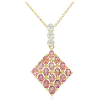Collana in oro con Zaffiro Padparadscha (non riscaldato) (AMAYANI)