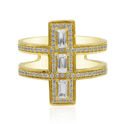 Anello in argento con Topazio Bianco