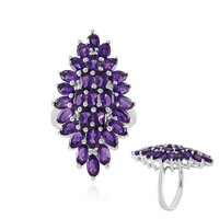 Anello in argento con Ametista Zambiana