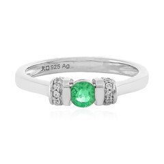 Anello in argento con Smeraldo Colombiano