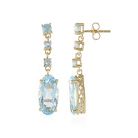 Orecchini in argento con Topazio Blu Cielo