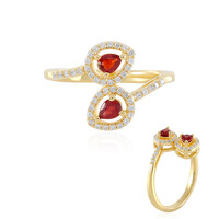 Anello in argento con Zaffiro Tramonto