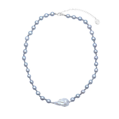 Collana in argento con Perla di Acqua Dolce (Dallas Prince Designs)