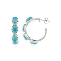 Orecchini in argento con Turchese Kingman Mohave Blu (Faszination Türkis)