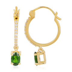 Orecchini in argento con Diopside Russo