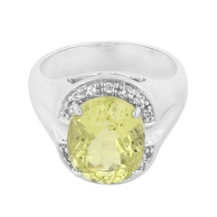 Anello in argento con Citrino Limone