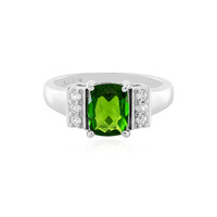 Anello in argento con Diopside Russo