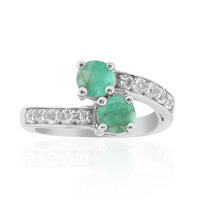 Anello in argento con Smeraldo Brasiliano