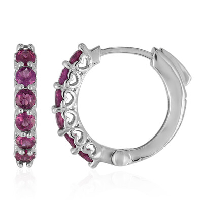 Orecchini in argento con Rodolite