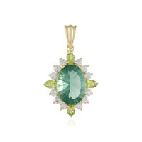 Ciondolo in argento con Fluorite Verde