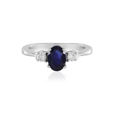 Anello in argento con Zaffiro Blu del Madagascar