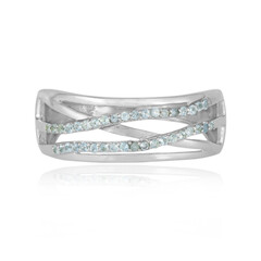 Anello in argento con Topazio Blu Svizzero