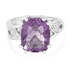 Anello in argento con Fluorite Spagnola Rosa