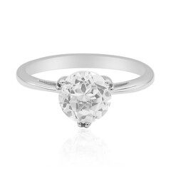 Anello in argento con Topazio Bianco