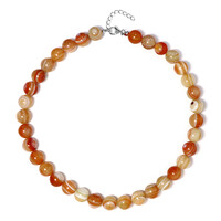 Collana in argento con Agata Arancione