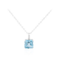 Collana in argento con Topazio Blu Cielo