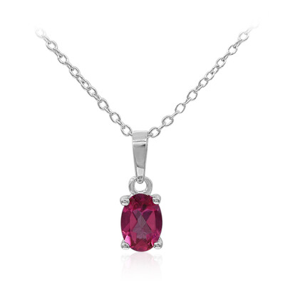 Collana in argento con Topazio Mistico Rosa Acceso