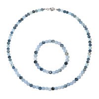 Parure in argento con Acquamarina Moos