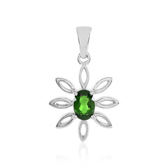 Ciondolo in argento con Diopside Russo