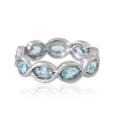 Anello in argento con Topazio Blu Cielo