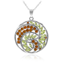 Collana in argento con Peridoto della Birmania