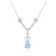 Collana in argento con Topazio Blu Cielo