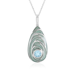 Collana in argento con Topazio Blu Cielo (Adela Silber)