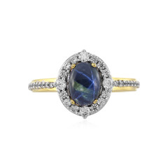 Anello in argento con Zaffiro Stellato Blu