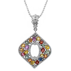 Collana in argento con Zaffiro Fancy (Dallas Prince Designs)