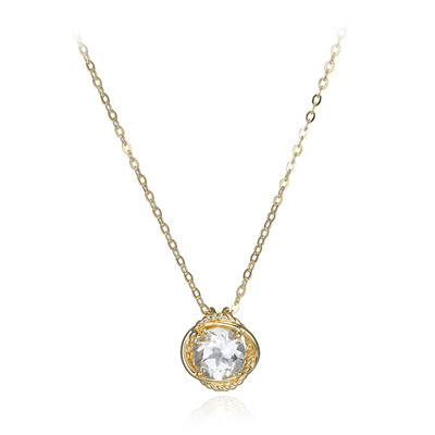 Collana in argento con Topazio Bianco