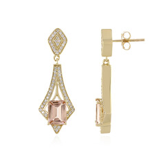 Orecchini in oro con Morganite Pesca AAA (de Melo)