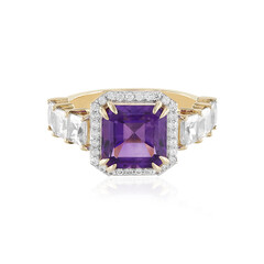 Anello in oro con Ametista Zambiana (SUHANA)