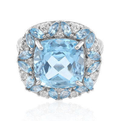 Anello in argento con Topazio Blu Cielo