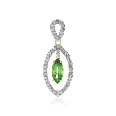 Ciondolo in oro con Granato Menta Merelani (SUHANA)